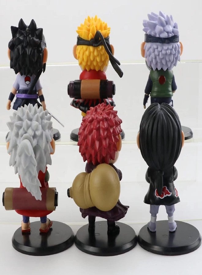 AUGEN Naruto Shinchan Set of 6 Action Figure Limited Edition for Car Dashboard, Decoration, Cake, Office Desk & Study Table (10cm)(Pack of 6) - Image 2